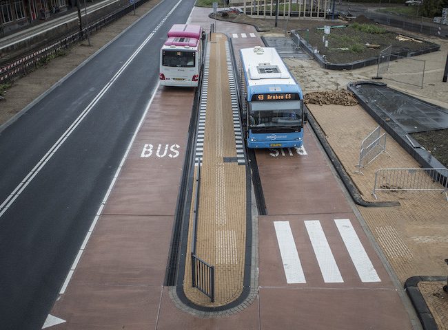Busbaan van beton