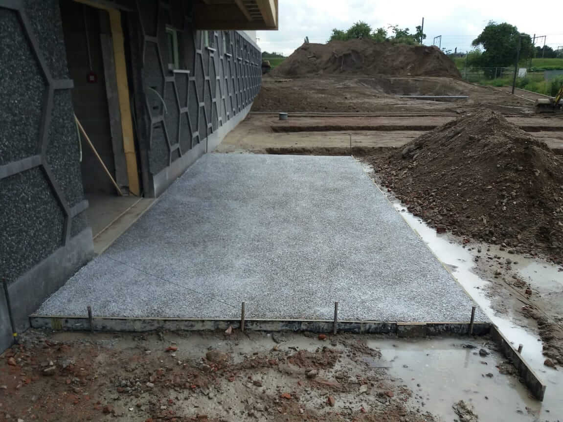 Uitgewassen beton in Mortsel